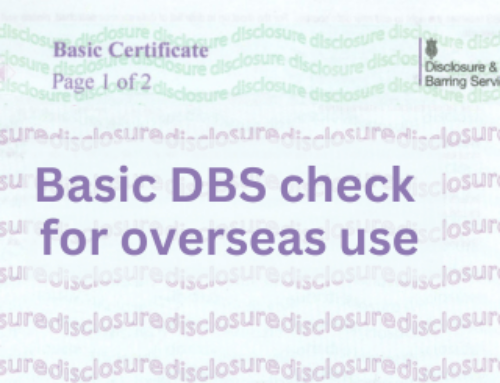 Basic DBS check for overseas use [DBS apostille]
