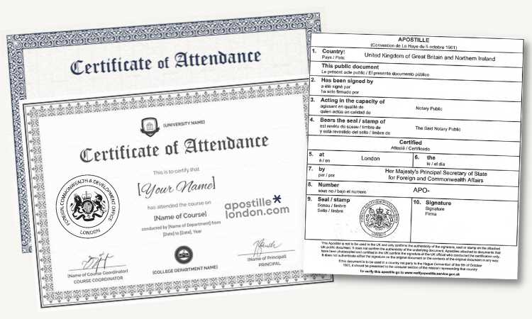 Certificate of attendance examples with apostille certificate Certificate of attendance examples with apostille certificate