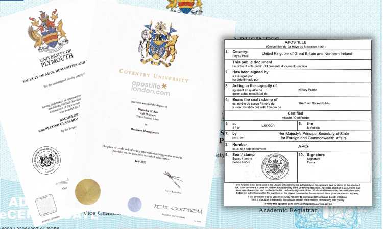 Mock-Up with UK universities degrees with apostille certificates Mock-Up with UK universities degrees with apostille certificates