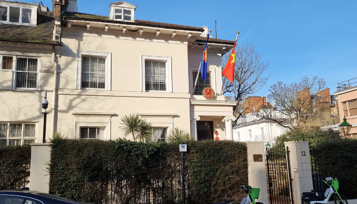Embassy of S.R. Vietnam in London 12-14 Victoria Road