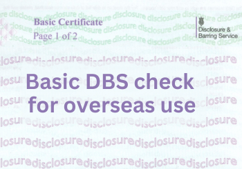 Basic DBS check for overseas use